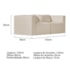 Sofá 2 Lugares Billy 150cm Orgânico Luxo Recepção Linho Bege