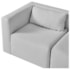 Sofá 2 Lugares Billy 150cm Orgânico Luxo Recepção Linho Cinza Claro