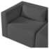 Sofá 2 Lugares Billy 150cm Orgânico Luxo Recepção Linho Cinza Escuro