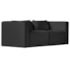 Sofá 2 Lugares Billy 150cm Orgânico Luxo Recepção Linho Preto