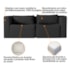 Sofá 2 Lugares Billy 150cm Orgânico Luxo Recepção Linho Preto