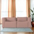 Sofá 2 Lugares Billy 150cm Orgânico Luxo Recepção Linho Rosé