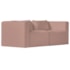 Sofá 2 Lugares Billy 150cm Orgânico Luxo Recepção Linho Rosé