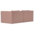 Sofá 2 Lugares Billy 150cm Orgânico Luxo Recepção Linho Rosé