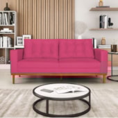 Sofá 2 Lugares Dubai Suede Pink - Amarena Móveis