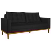 Sofá 2 Lugares Dubai Suede Preto - Amarena Móveis