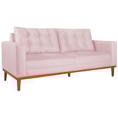 Sofá 2 Lugares Dubai Suede Rosa Bebê - Amarena Móveis