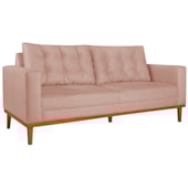 Sofá 2 Lugares Dubai Suede Rosê - Amarena Móveis