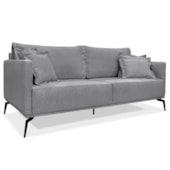Sofá 2 Lugares Escritório Recepção Calypso SPZ 160cm Linho Cinza