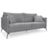 Sofá 2 Lugares Escritório Recepção Calypso SPZ 160cm Linho Cinza
