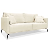 Sofá 2 Lugares Escritório Recepção Calypso SPZ 160cm Linho Pérola