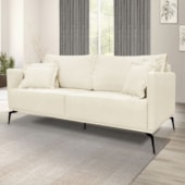 Sofá 2 Lugares Escritório Recepção Calypso SPZ 160cm Linho Pérola