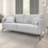 Sofá 2 Lugares Escritório Recepção Calypso SPZ 160cm Linho Rústico Grigio