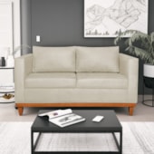 Sofa 2 Lugares Europa Bouclé Bege - Amarena Móveis
