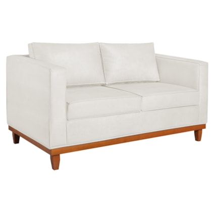 Sofa 2 Lugares Europa Bouclé Branco - Amarena Móveis