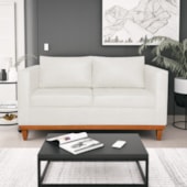 Sofa 2 Lugares Europa Bouclé Branco - Amarena Móveis