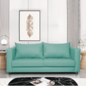 Sofá 2 Lugares Lisboa Suede Azul Ciano - Amarena Móveis