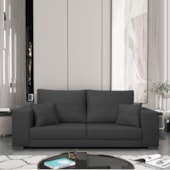 Sofá 2 Lugares Madri Suede Preto - Amarena Móveis