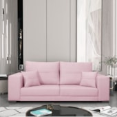 Sofá 2 Lugares Madri Suede Rosa Bebê - Amarena Móveis