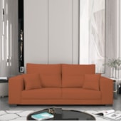 Sofá 2 Lugares Madri Suede Terracota - Amarena Móveis