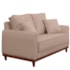 Sofá 2 Lugares Sala de Estar Recepção Luxo Conforto Benny 140cm Linho Bege