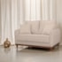 Sofá 2 Lugares Sala de Estar Recepção Luxo Conforto Benny 140cm Linho Bege
