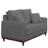 Sofá 2 Lugares Sala de Estar Recepção Luxo Conforto Benny 140cm Linho Cinza