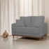 Sofá 2 Lugares Sala de Estar Recepção Luxo Conforto Benny 140cm Linho Cinza
