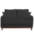 Sofá 2 Lugares Sala de Estar Recepção Luxo Conforto Benny 140cm Linho Preto