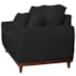 Sofá 2 Lugares Sala de Estar Recepção Luxo Conforto Benny 140cm Linho Preto