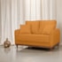 Sofá 2 Lugares Sala de Estar Recepção Luxo Conforto Benny 140cm Linho Terracota