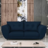 Sofá 2 Lugares Tulipa Suede Azul Marinho - Amarena Móveis