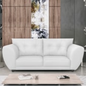 Sofá 2 Lugares Tulipa Suede Branco - Amarena Móveis
