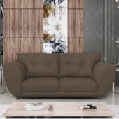 Sofá 2 Lugares Tulipa Suede Marrom - Amarena Móveis