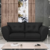 Sofá 2 Lugares Tulipa Suede Preto - Amarena Móveis
