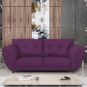 Sofá 2 Lugares Tulipa Suede Roxo - Amarena Móveis