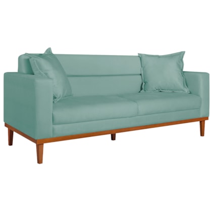 Sofá 2 Lugares Viena Suede Azul Ciano - Amarena Móveis