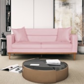 Sofá 2 Lugares Viena Suede Rosa Bebê - Amarena Móveis