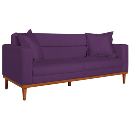 Sofá 2 Lugares Viena Suede Roxo - Amarena Móveis