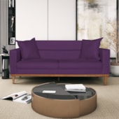 Sofá 2 Lugares Viena Suede Roxo - Amarena Móveis