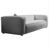 Sofá 3 Lugares 180cm Orgânico Luxo Recepção Cecília Bouclé  Cinza - Amarena Móveis