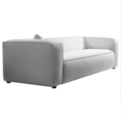 Sofá 3 Lugares 180cm Orgânico Luxo Recepção Cecília Linho Cinza Claro