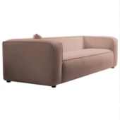 Sofá 3 Lugares 180cm Orgânico Luxo Recepção Cecília Linho Rose - Amarena Móveis