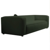 Sofá 3 Lugares 180cm Orgânico Luxo Recepção Cecília Linho Verde - Amarena Móveis