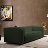 Sofá 3 Lugares 180cm Orgânico Luxo Recepção Cecília Linho Verde - Amarena Móveis