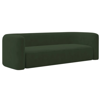 Sofá 3 Lugares 180cm Orgânico Luxo Recepção Melina Linho Verde - Amarena Moveis