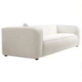 Sofá 3 Lugares 200cm Orgânico Luxo Recepção Cecília Bouclé  Branco - Amarena Móveis