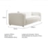 Sofá 3 Lugares 200cm Orgânico Luxo Recepção Cecília Bouclé  Branco - Amarena Móveis
