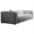 Sofá 3 Lugares 200cm Orgânico Luxo Recepção Cecília Bouclé  Cinza - Amarena Móveis