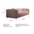 Sofá 3 Lugares 200cm Orgânico Luxo Recepção Cecília Linho Rose - Amarena Móveis